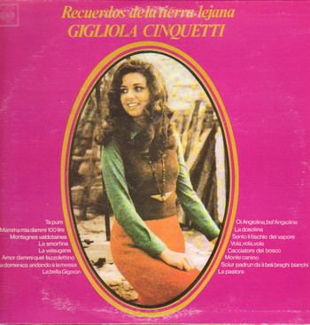 Portada - Gigliola Cinquetti - Recuerdos de la tierra lejana
