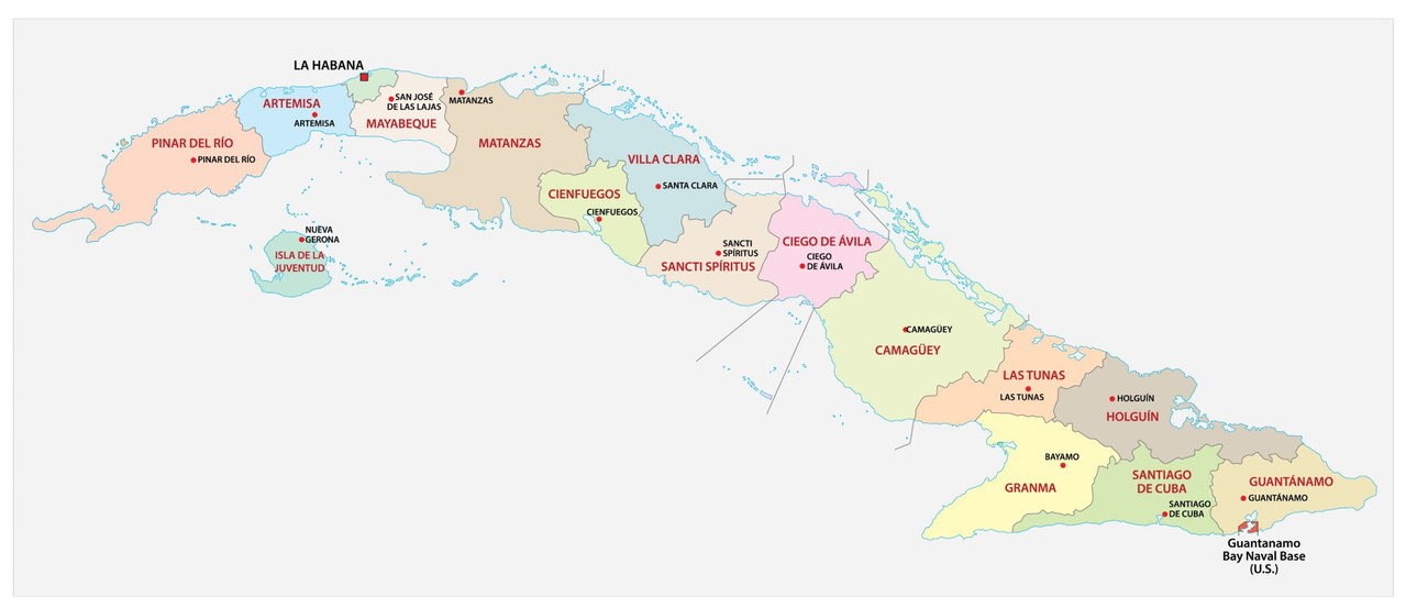 cuba provinces map