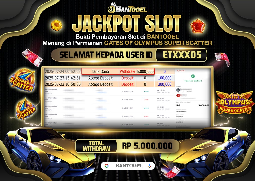 BUKTI JACKPOT LUNAS BANTOGEL