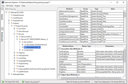 TIA Portal Openness Explorer TIA Portal Openness Explorer