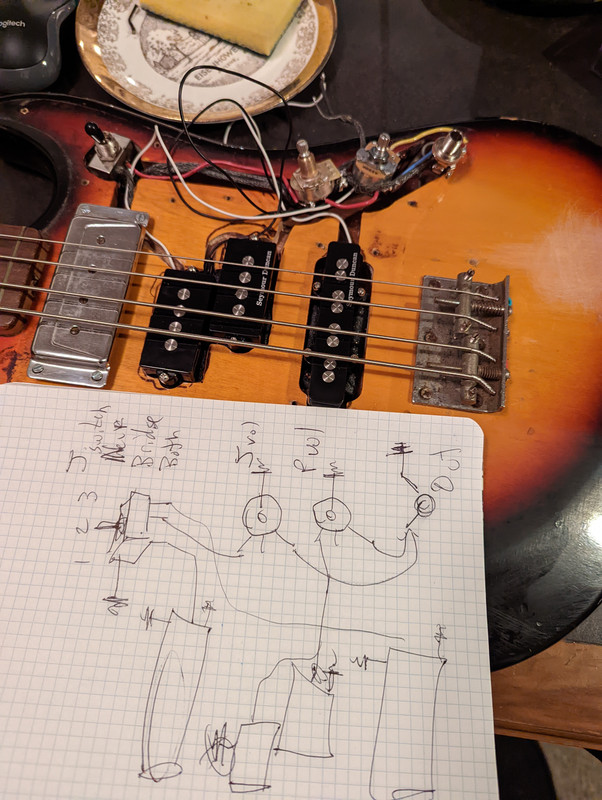 Three Pickup PJ Bass wiring | GuitarNutz 2