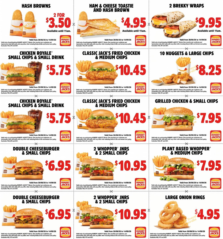 Latest Hungry Jacks Vouchers Coupons