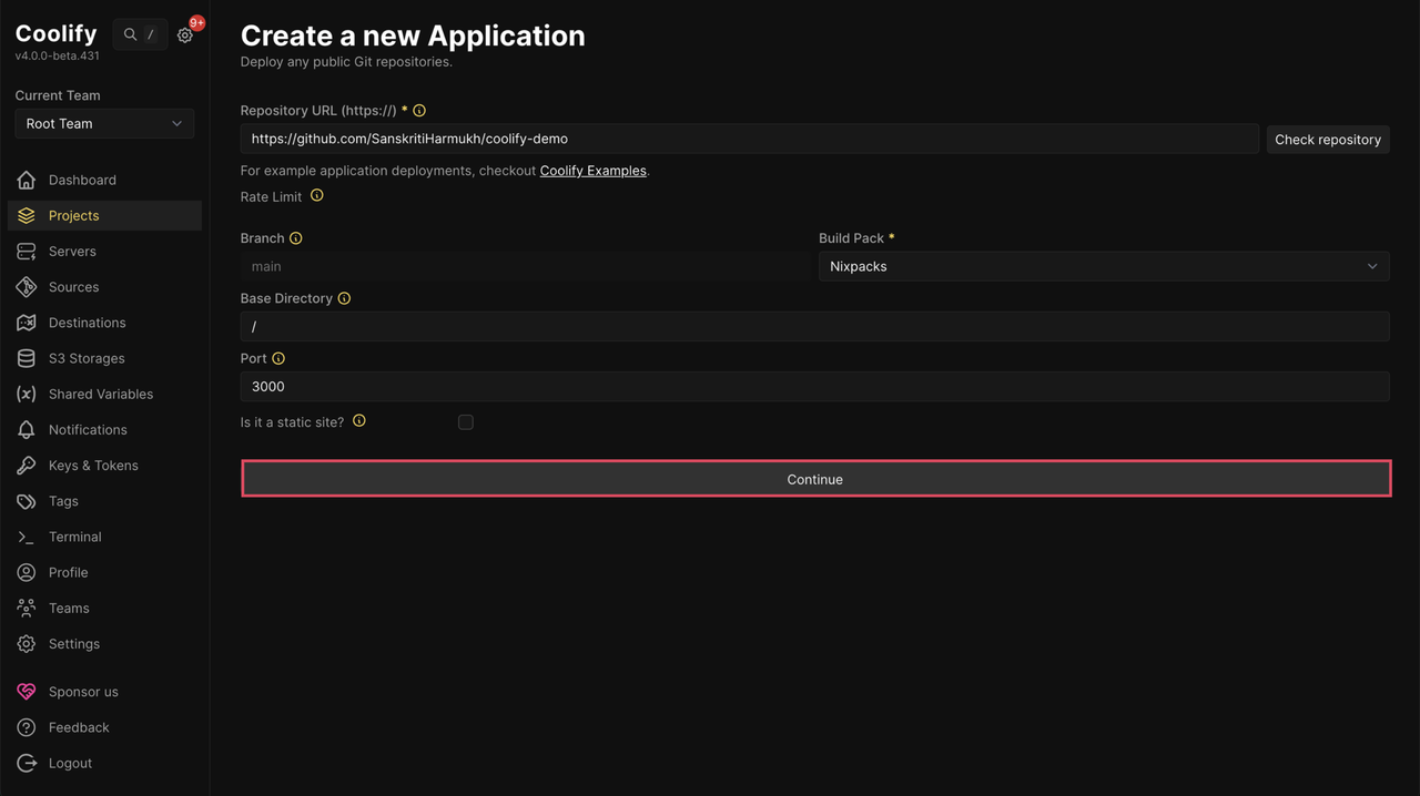 Add Application