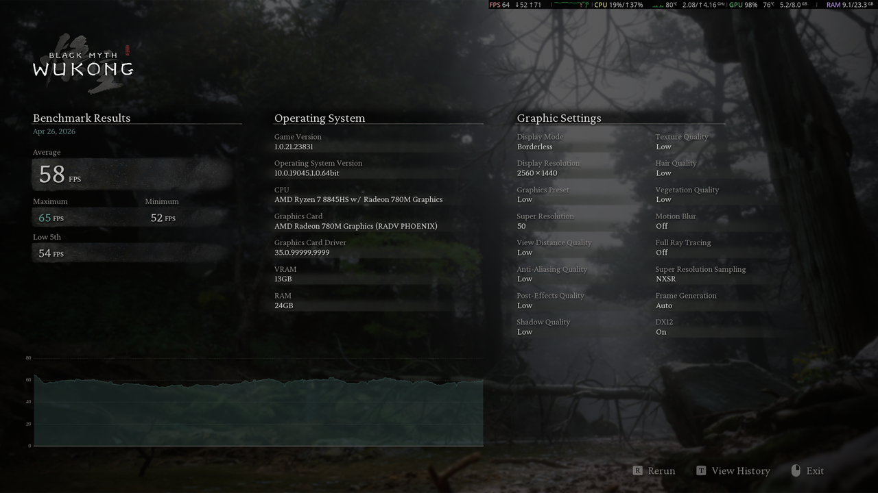 BM Wukong 1440p sr50