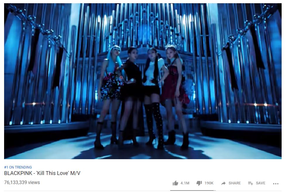 MV 'Kill This Love' raih peringkat 1 di trending youtube