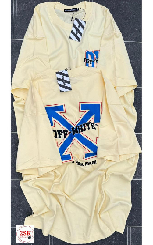 T-shirt Off-White Oversized Jaune Pastel