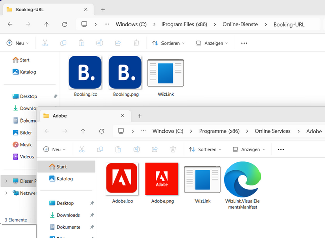 App-Ordner unter Windows 11