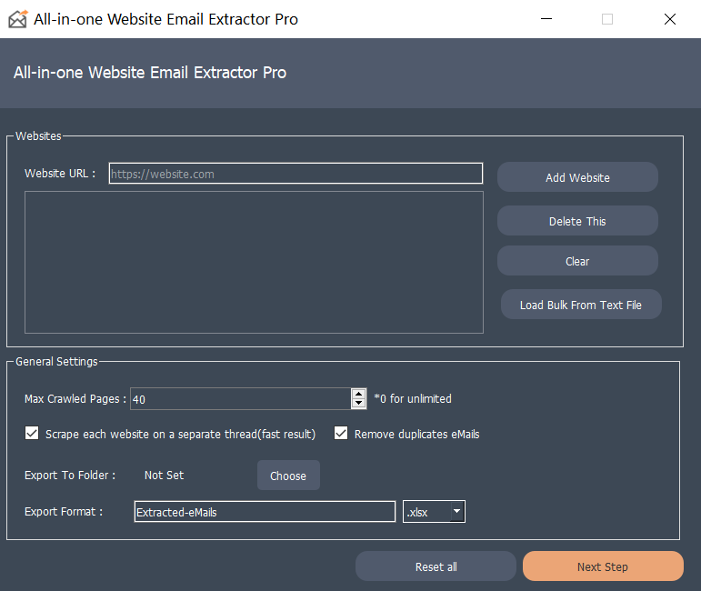 EmaiLer : extract emails from any website - 3