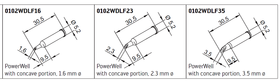 choice of soldering iron tips for smd