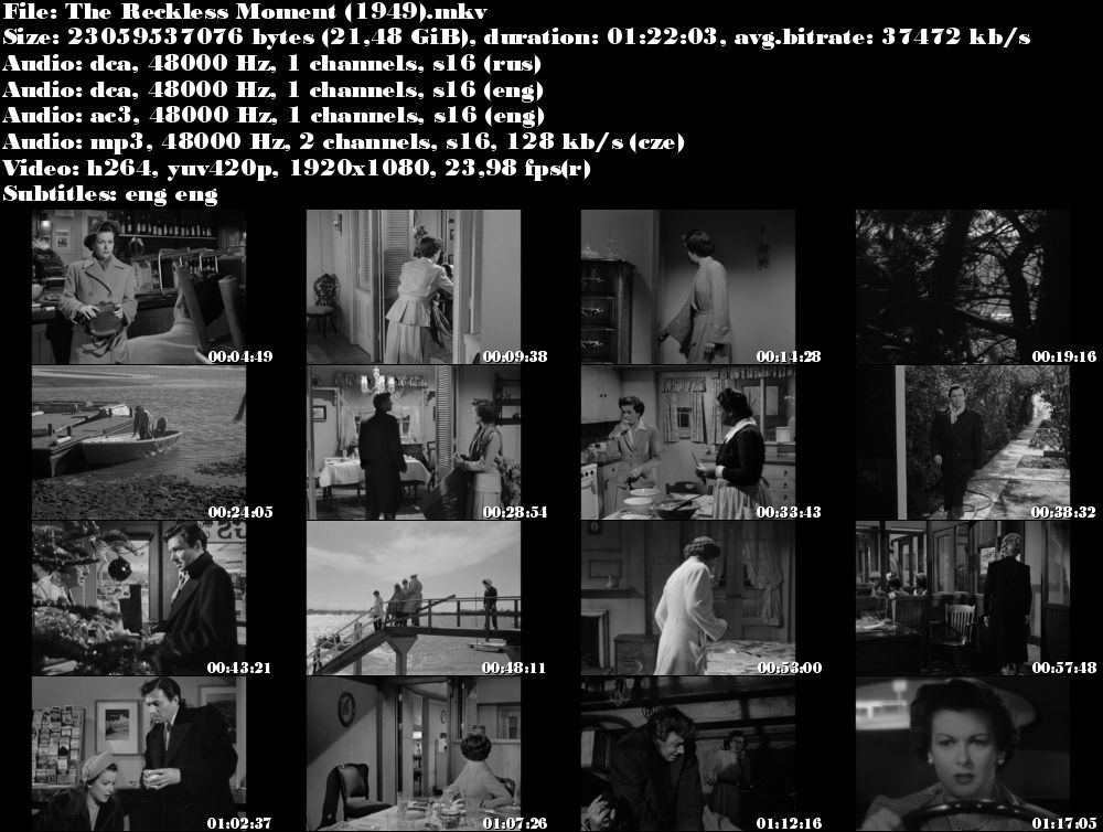 Lehkovážný okamžik / The Reckless Moment (1949)