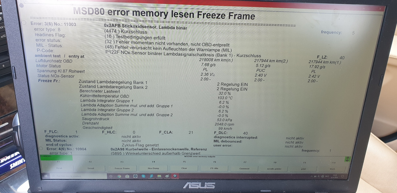 Error2 Stickoxidsensor lambda binair