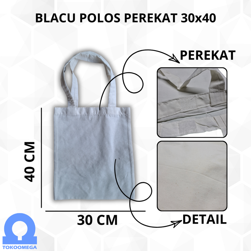 BLACU POLOS PEREKAT 30x40