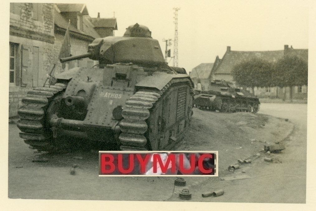 FOTO FRANCE ZERSTÖRTE PANZER TANK KENNUNG ATHOS