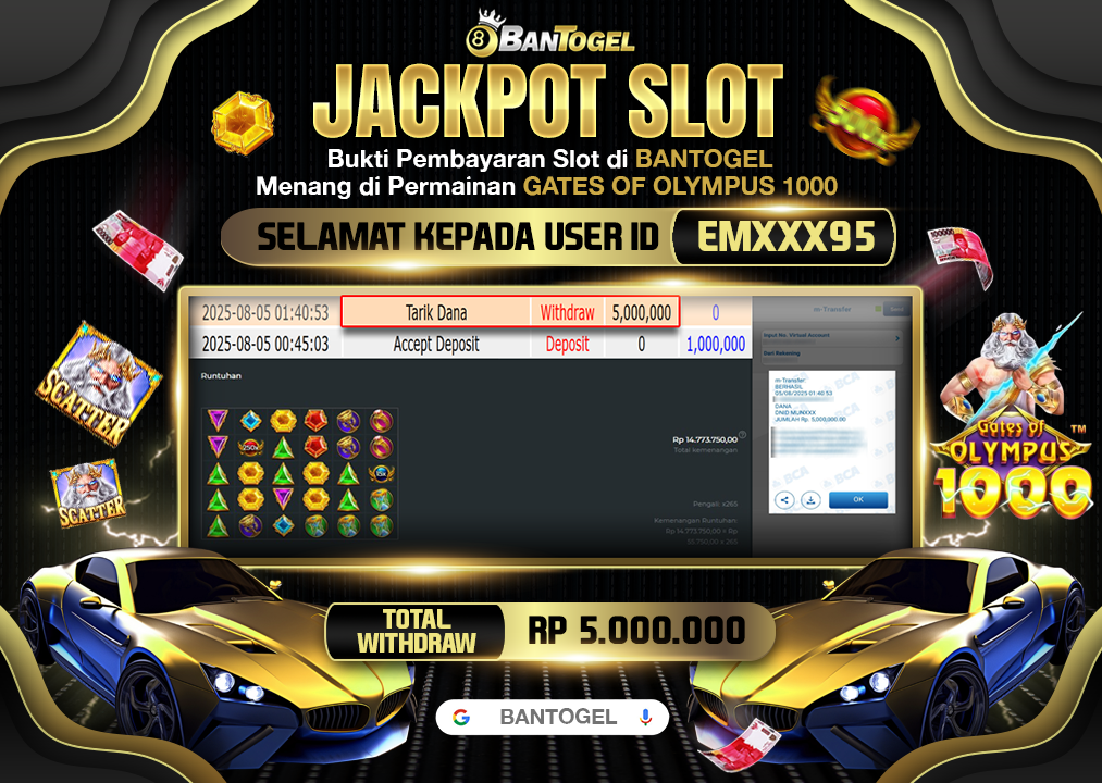 BUKTI JACKPOT LUNAS BANTOGEL