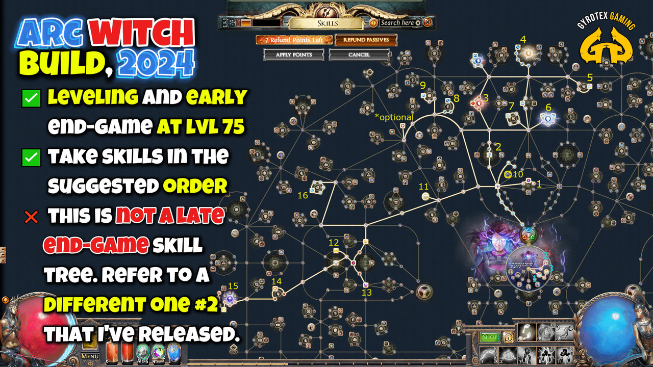 PoE 1 Arc Witch Build 2024 - Early End Game