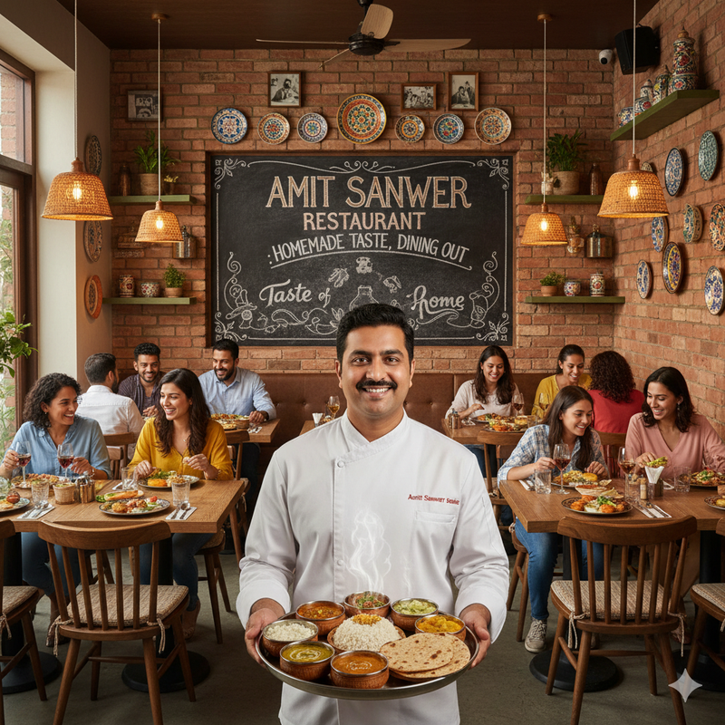 Amit Sanwer Restaurant serving homely Indian food