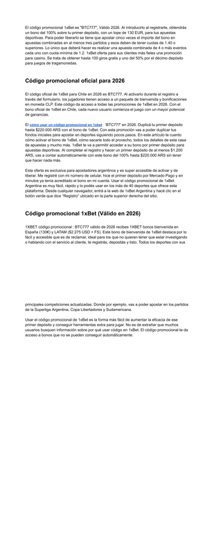 Código promocional de 1x Bet Deportes 2026 BTC777