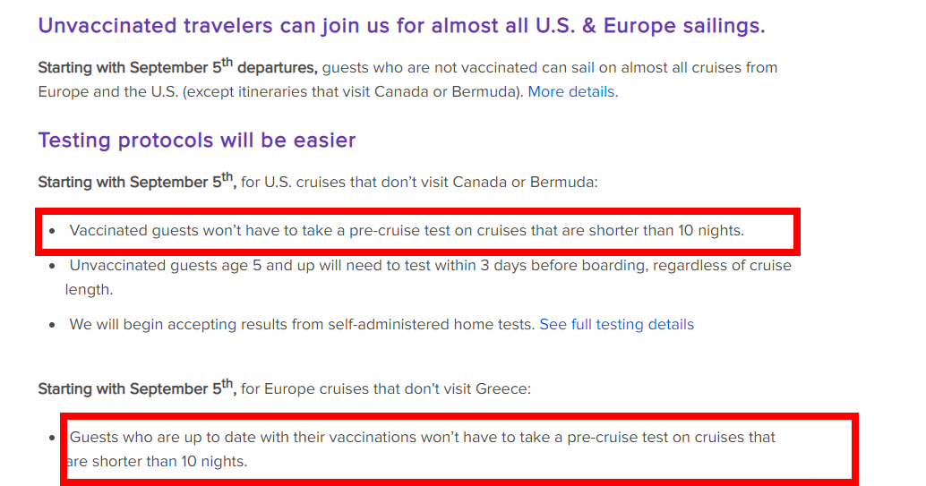 Royal Caribbean: certificado de vacunación, test - Foro Cruceros por el Mediterráneo