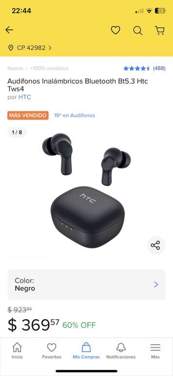 Mercado Libre: Audífonos Inalámbricos Bluetooth Bt5.3 Htc 
