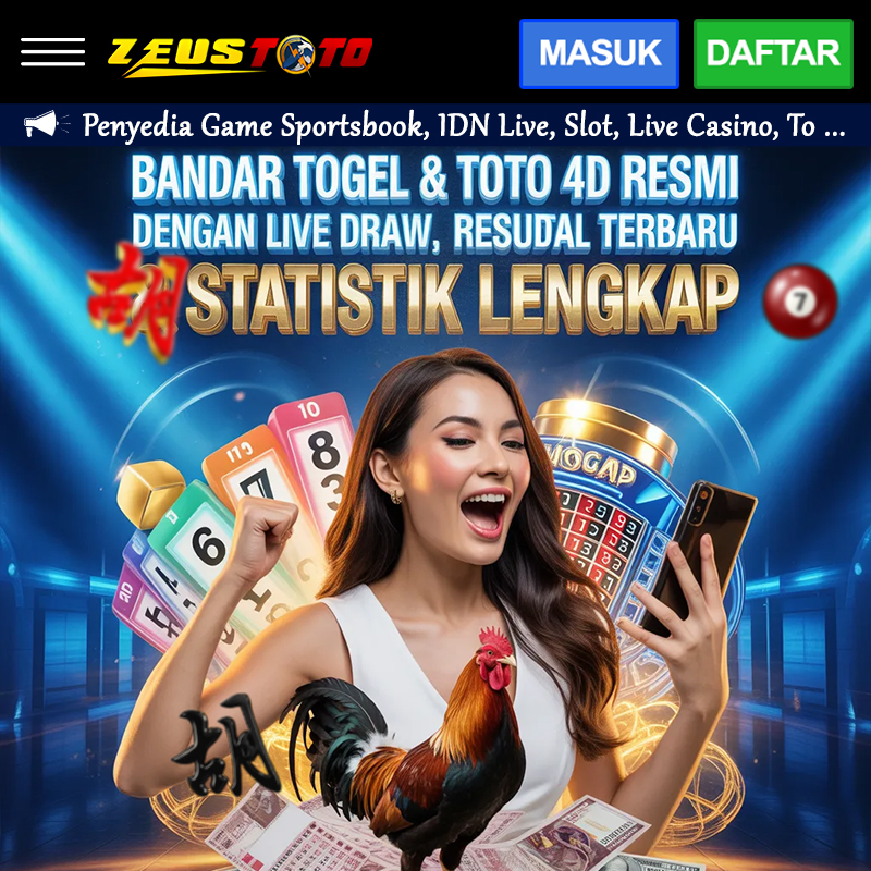 ZEUSTOTO: Bandar Togel & Toto 4D Resmi dengan Live Draw, Result Togel Terbaru & Statistik Lengkap image 1