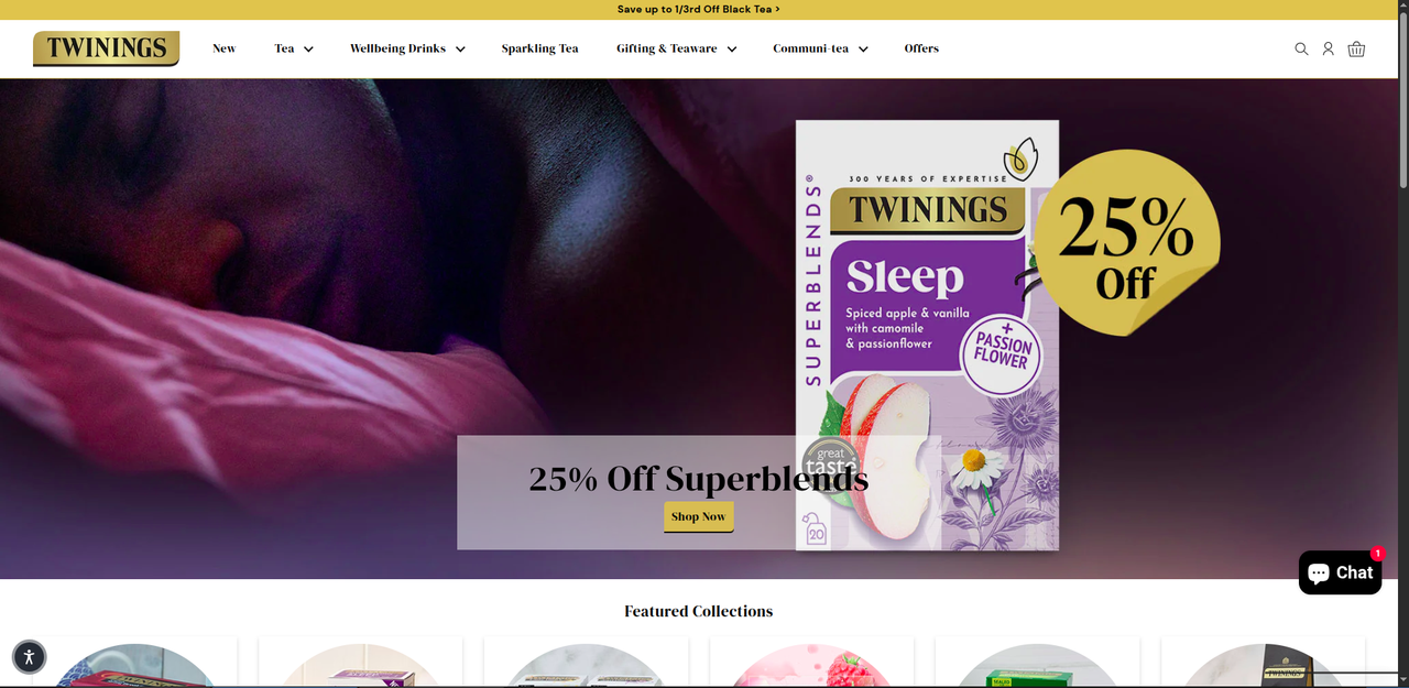 Twinings e-commerce website