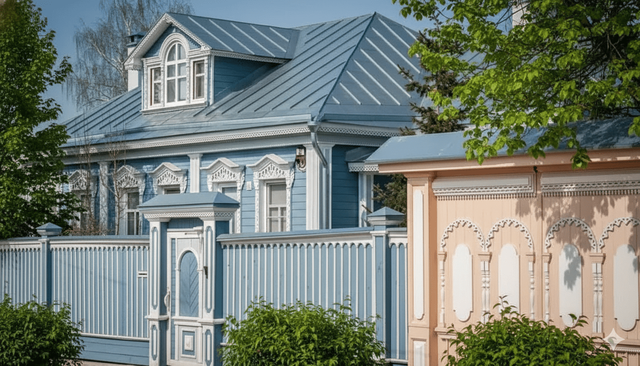 Дом с резными наличниками