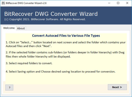 BitRecover DWG Converter Wizard 2.6