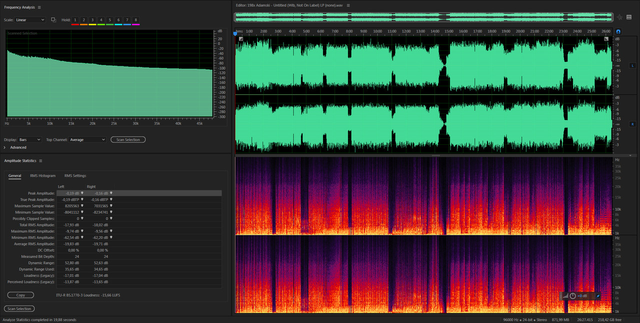 198x Adamski - Untitled (Wlb, Not On Label) LP {none}