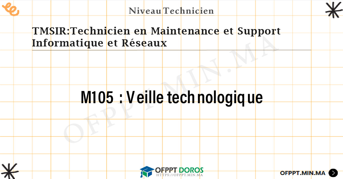 Sommaire détaillé du cours Veille technologique M105 OFPPT - Structure du module