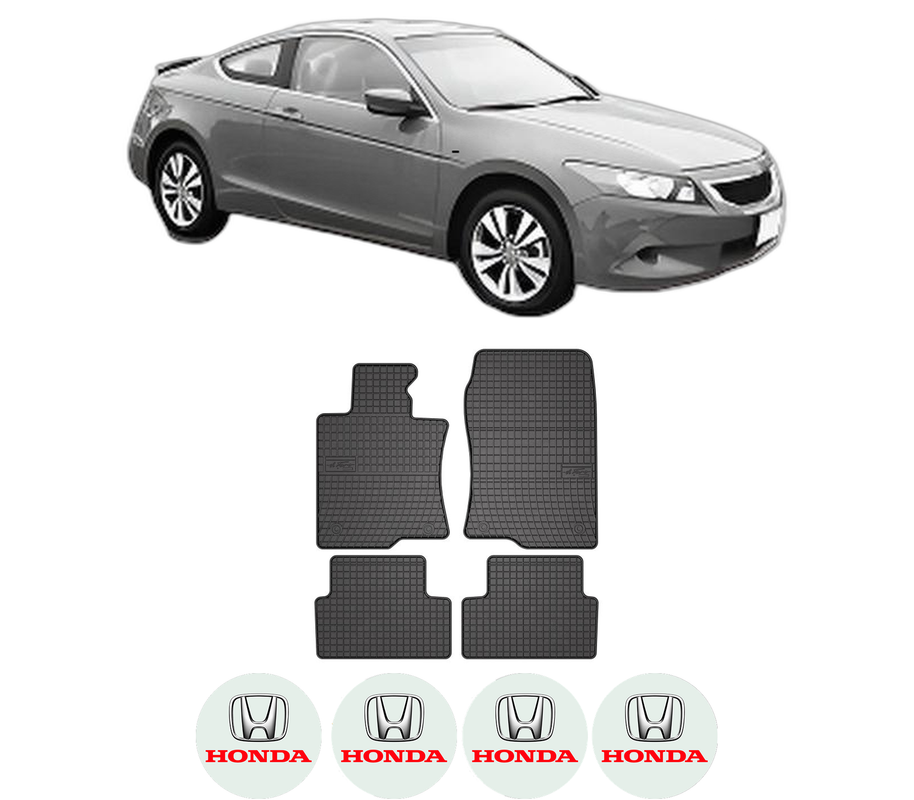 Set covorase presuri HONDA ACCORD VIII (CP) din 2008-2012, auto, din cauciuc thermoplastic, 4 Stickere auto cu HONDA