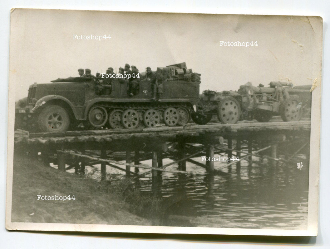 Foto Halbkette SDKFZ 7 Langrohr - Kanone Geschüt