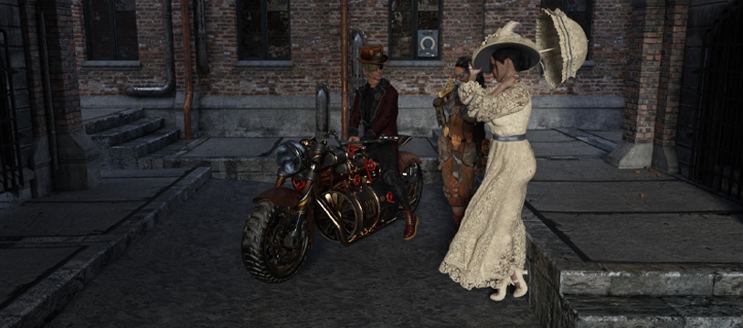 Steampunk biker 811x395