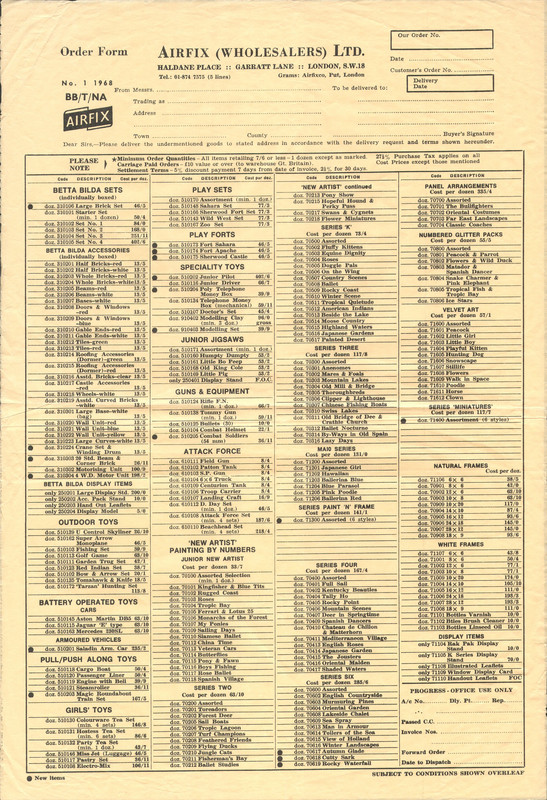 Order Form No.1 1968
