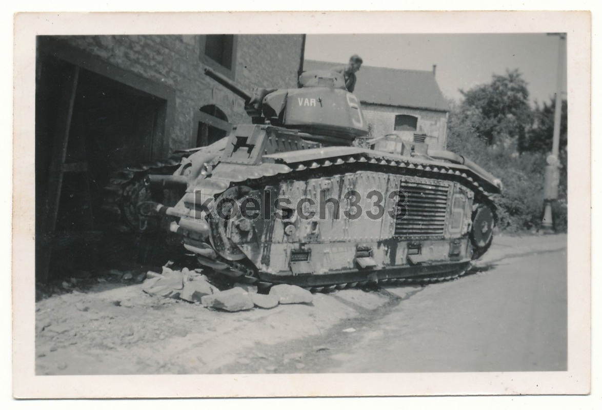 Foto französischer Char B 1 Panzer Wehrmacht Beu