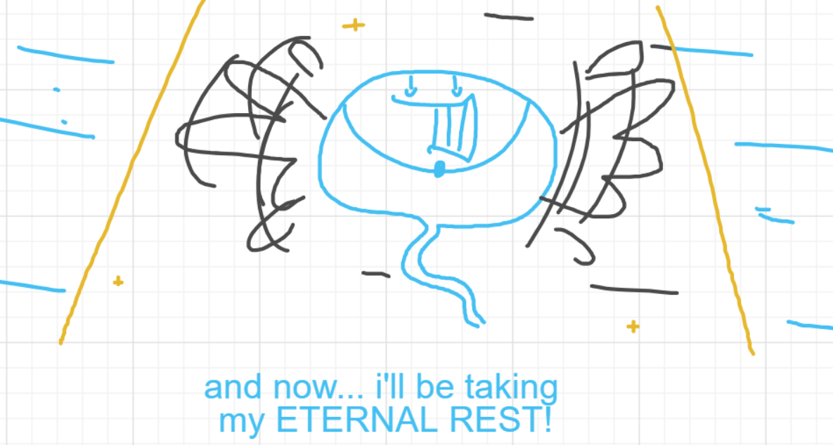A panel from A Murder On The, episode six of the Board Boards object show by Furretwalk/WalkingFurret.
