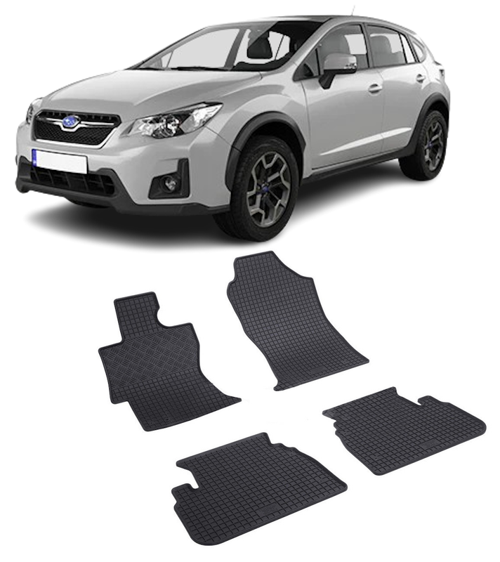Set 4 covorase Subaru Xv 2018-prezent, din cauciuc 100%, compatibile cu autoturismul SUBARU XV