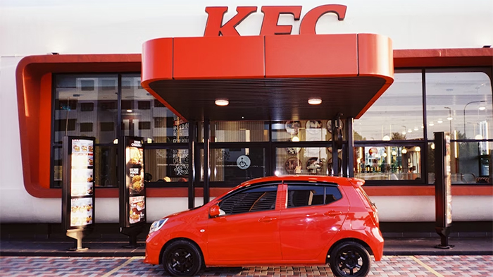 Ilustrasi drive thru KFC.