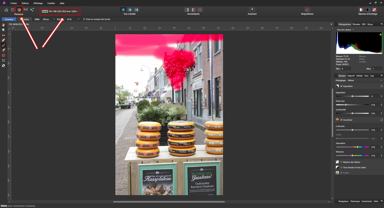 Pinceau superposition