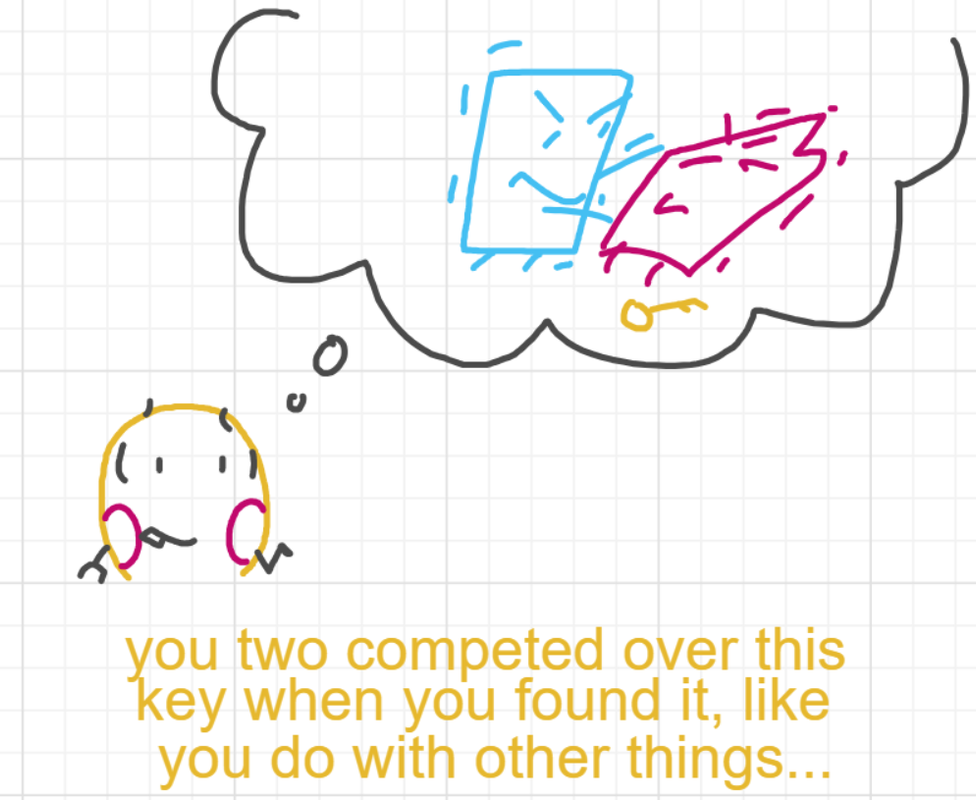 A panel from A Murder On The, episode six of the Board Boards object show by Furretwalk/WalkingFurret.