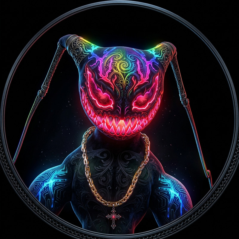 portrait of the creature 'brane' as it mocks from the void