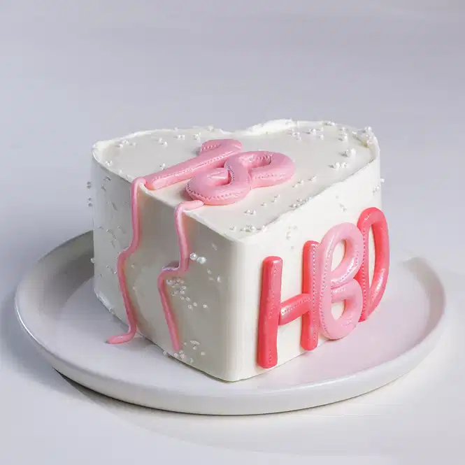 Heart Shaped Eighteenth Birthday Cake1349