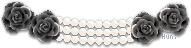 Black roses and pearl divider