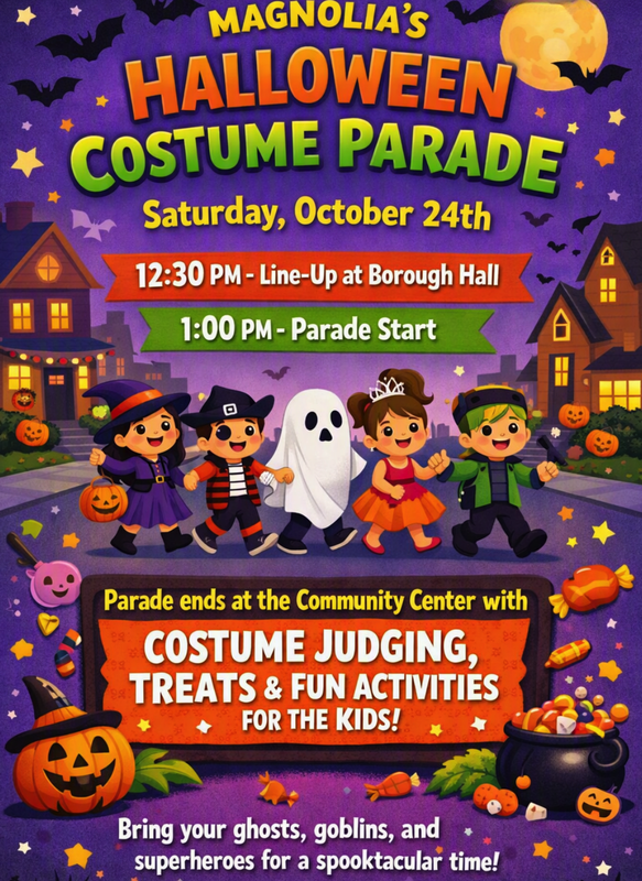 Magnolia Halloween Costume Parade 2026 flyer