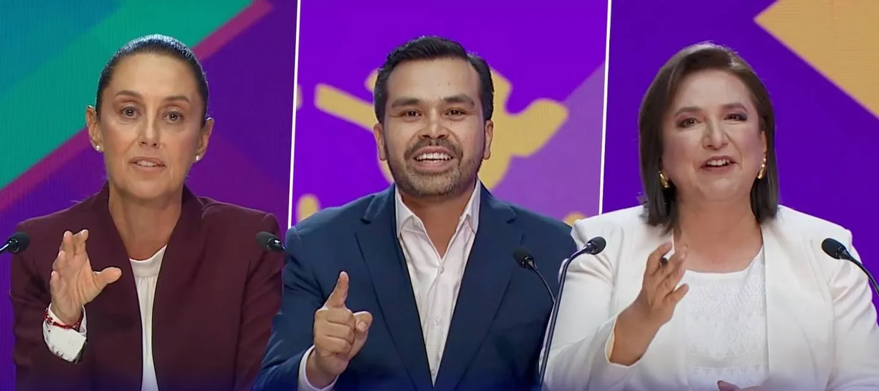 Entre ataques, Sheinbaum, Gálvez y Máynez presentan propuestas en primer debate 