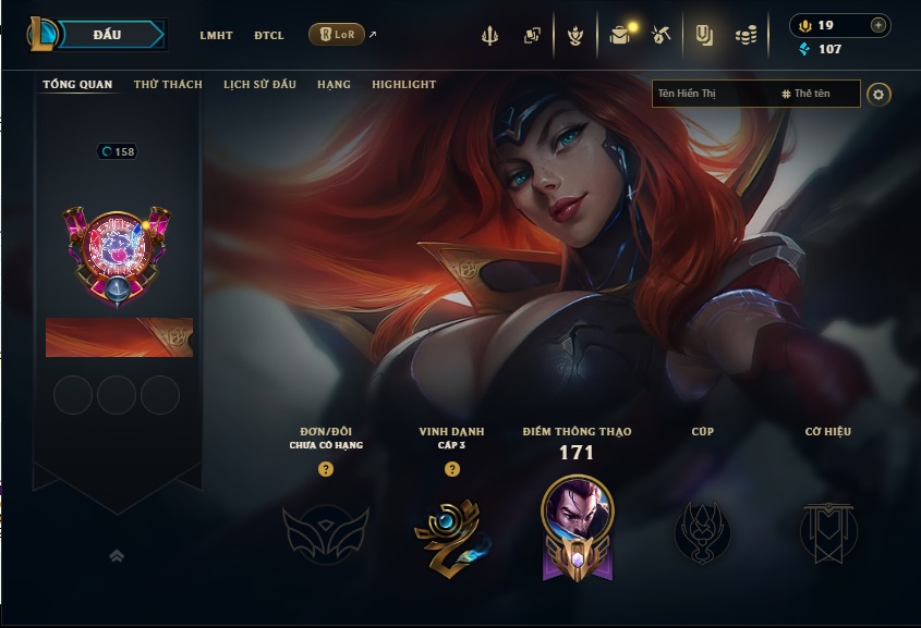 Acc LMHT # - Không Khung