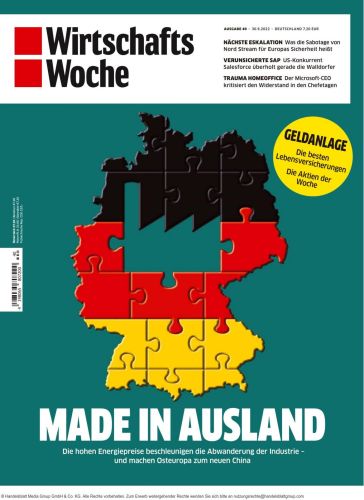Cover: Wirtschaftswoche Magazin No 40 vom 30  September 2022