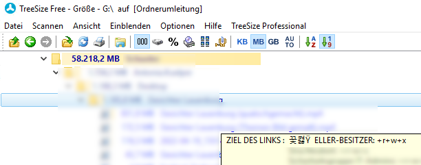 Dialogfeld mit japanischen Zeichen