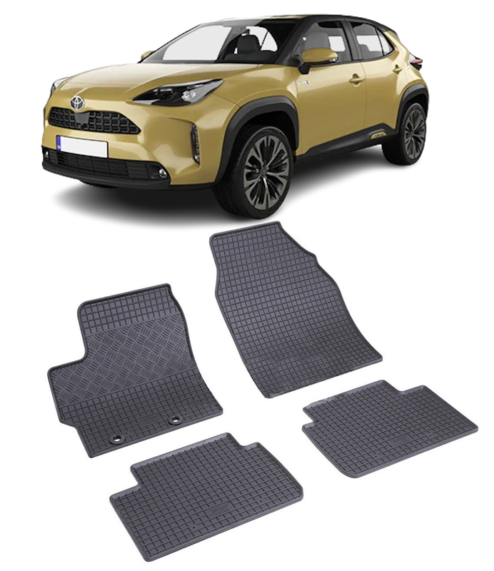 Set 4 covorase Toyota Yaris Cross Hybrid 2021-prezent, din cauciuc 100%, compatibile cu autoturismul TOYOTA Yaris