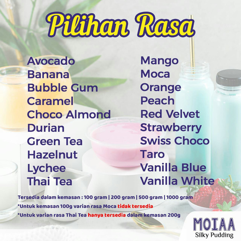 Pilihan varian rasa MOIAA