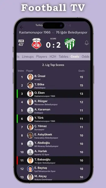 Football streaming APK for Android 